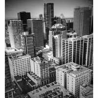 Black and White Skyscrapers in Vancouver, British Columbia, Canada