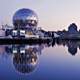 Science World skyline in Vancouver, British Columbia, Canada