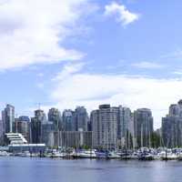 Vancouver skyline from Stanley Park in British Columbia, Canada