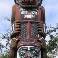 Totem pole on the Inner Harbour in Victoria, British Columbia