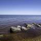 Rocks in the shallow water at Lake Winnipeg