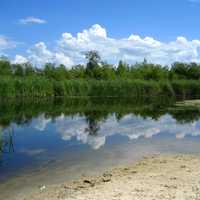 Grand Beach lagoon Landscape in Manitoba, Canada