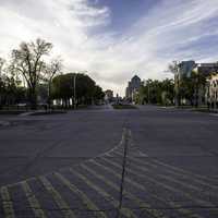 Large road intersection in Winnipeg