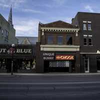 Shops along the streets of Winnipeg