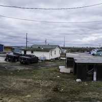 Houses and buildings in the town in Dettah