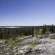 Prelude lake with trees and forest landscape on the Ingraham Trail