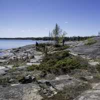 Rocks and shorelines of Pontoon Lake, Ingraham Trail