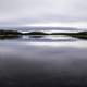 Vee Lake landscape under the cloudy skies