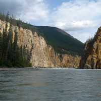 River and Canyon Landscape in Nahanni National Park
