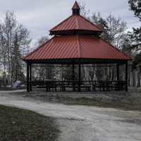 Gazebo by Great Slave Lake at North Arm Territorial Park