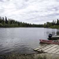 Landscape and Boat Launch at Kakisa