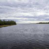 Looking and the mouth of the Kakisa River