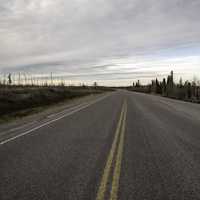 Road under the clouds