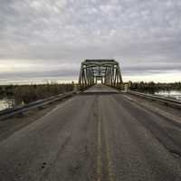 Roadway to the 2nd bridge on the McKenzie River 