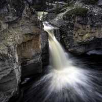 Time Lapse of flowing waterfall at McNallie Creek