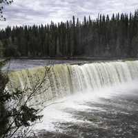 View across the landscape of Lady Evelyn Falls