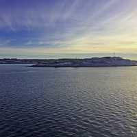 Landscape of George's Island with sky in Halifax, Nova Scotia