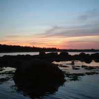 Landscape of Island off East Chezzetcook in Halifax, Nova Scotia