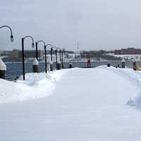 Winter and Snowy Waterfront in Halifax, Nova Scotia