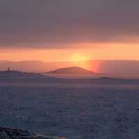Frobisher Bay sunset in Nunavut, Canada landscape