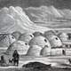 Inuit village near Frobisher Bay, 1865 in Nunavut, Canada