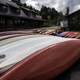 Canoes for rent at Algonquin Provincial Park, Ontario