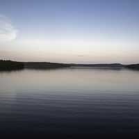 Dusk Landscape of Ayers Lake at Algonquin Provincial Park, Ontario