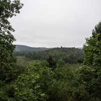 Foggy Overlook landscape at Algonquin Provincial Park, Ontario