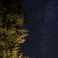 Stars and Galaxy at night in Algonquin Provincial Park, Ontario