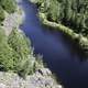 Closeup view of the canyon river at Eagle Canyon, Ontario