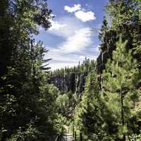 Long Shot of the stairs down the Canyon at Eagle Canyon, Ontario