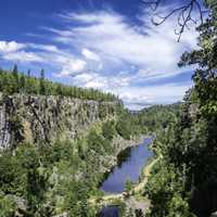 Scenic view under skies at Eagle Canyon, Ontario