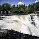 Close-up beautiful waterfall at Kakabeka Falls, Ontario, Canada