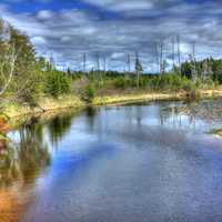 Backwaters of Lake Nipigon at Lake Nipigon, Ontario, Canada