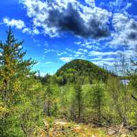 Clouds over the hill at Lake Nipigon, Ontario, Canada