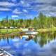 Floatplane on the lake at Lake Nipigon, Ontario, Canada