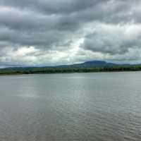 Hills across the lake at Lake Nipigon, Ontario, Canada