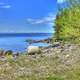 Lakeshore landscape with trees at Lake Nipigon, Ontario, Canada