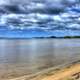 Long view of the lake at Lake Nipigon, Ontario, Canada