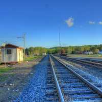 Railway the other way at Lake Nipigon, Ontario, Canada