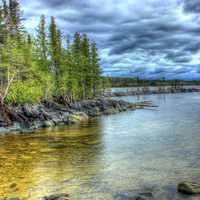 Scenic Lakeshore at Lake Nipigon, Ontario, Canada