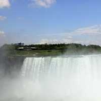 Front view of the falls in Niagara Falls, Ontario, Canada