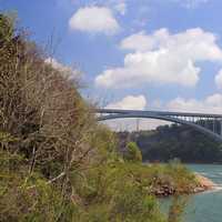 Rainbow Bridge in Niagara Falls, Ontario, Canada