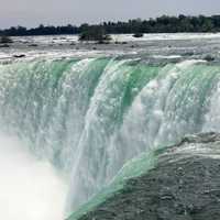 Really close-up of the falls in Niagara Falls, Ontario, Canada
