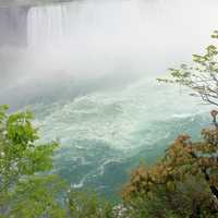 Bottom of the Falls in Niagara Falls, Ontario, Canada