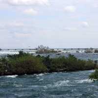 Upstream River in Niagara Falls, Ontario, Canada