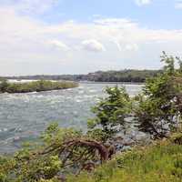 Upstream Niagara Falls in Niagara Falls, Ontario, Canada