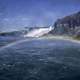 Rainbow across the River at Niagara Falls, Ontario, Canada