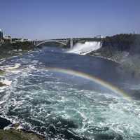 Rainbow forming at Niagara Falls, Ontario, Canada