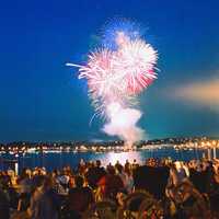 Fireworks Plume in Barrie, Ontario, Canada